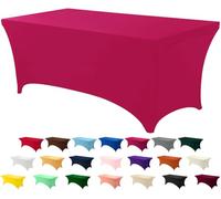 Utopia Kitchen Spandex Table Cloth 1 Pack [6FT, Fuchsia] Fitted, Washable and Wrinkle Resistant Stretch Rectangular Patio Table Cover for Event, Wedding, Banquet & Parties [183Lx76Wx76H] cm