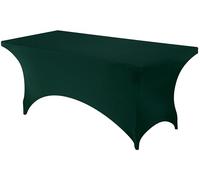 Utopia Kitchen Spandex Table Cloth [6FT, Hunter Green] Tight, Fitted, Washable and Wrinkle Resistant Stretch Rectangular Patio Table Cover for Event, Wedding, Banquet & Parties [183Lx76Wx76H] cm