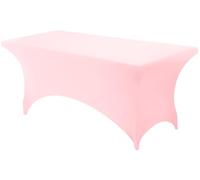 Utopia Kitchen Spandex Table Cloth [6FT, Pink] Tight, Fitted, Washable and Wrinkle Resistant Stretch Rectangular Patio Table Cover for Event, Wedding, Banquet & Parties [183Lx76Wx76H] cm