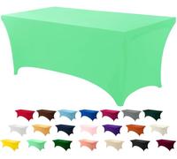 Utopia Kitchen Spandex Tablecloth 1 Pack [6FT, Bright Green] Tight, Fitted, Washable and Wrinkle Resistant Stretch Rectangular Patio Table Cover for Event, Wedding & Parties [72Lx30Wx30H Inch]