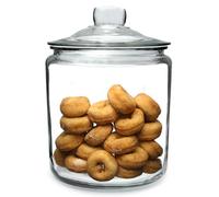 Utopia Large Rustic Italian Biscotti Jar, 3.8 Ltr, Glass, Push Top, Air Tight, Shatterproof