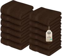 Utopia Luxury Washcloths 13" x 13" 12 pack - Dark Brown