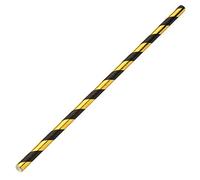 Utopia Paper Straws 8" Gold & Black, F90116, Pack of 250