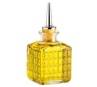 Utopia Picasso Dash Bottle - Vintage Cut Glass 150ml / 5.25oz Oil & Bitters Pourer with Cork Stopper - Durable Soda-Lime Glass Barware