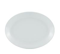 Utopia Plain White Porcelain Oval Plate 14" (1 x 6)