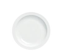 Utopia Pure White Narrow Rim Plate 10inch / 25.4cm - Pack of 18 - Vitrified Porcelain Plates