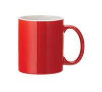 Utopia Pure White Straight Sided Mug 12oz Red Pack 12