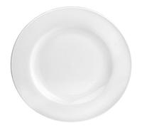 Utopia Pure White Wide Rim Plate 10.6" / 27cm - pack of 6 - Traditional Porcelain Dinner Plat