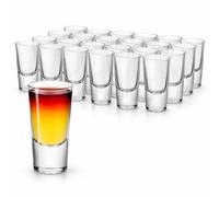 Utopia Shooter Glasses - Pack of 12, 1 oz / 25 ml Clear Stackable Shot Glasses, Classic Barware Design, Dishwasher Safe, Commercial & Home Use