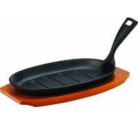 Utopia Sizzle Platter - with Wooden Base 9.5" (24cm) - Pack Size: Single