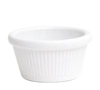 Utopia Tableware Fluted Melamine Ramekins 2oz White - Tough Plastic Sauce Pots… (Pack of 48)