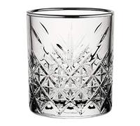 Utopia Timeless Vintage Double Old Fashioned Tumblers Gunmetal Rim 12.5oz / 355ml - Case of 12