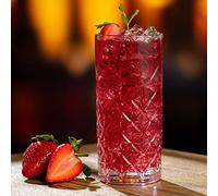 Utopia Timeless Vintage Long Drink Glasses 12.75oz / 370ml - Case of 12 | Heavily weighted base prevents tipping while the vintage cut-glass pattern hides fingerprints during busy bar service.