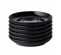 Utopia Titan Black Coupe Saucer 5.5" (14cm), K10041, Pack of 6