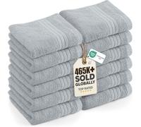 Utopia Towels - 12 Pack Luxury Wash Cloths Set (30 x 30 CM) 100% Cotton Ring Spun, Highly Absorbent and Soft Feel Washcloths for Bathroom, Spa, Gym, and Face Towel (Cool Grey)