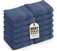 Utopia Towels 12 Pack Luxury Flannel Face Cloth Set, 30 x 30 CM, Navy | Premium 100% Cotton Ring Spun, Highly Absorbent, Soft Feel, For Bathroom, Spa, Gym, and Face, Machine Washable