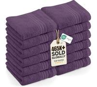 Utopia Towels 12 Pack Luxury Flannel Face Cloth Set, 30 x 30 CM, Plum
