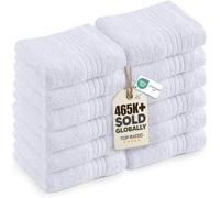 Utopia Towels 12 Pack Luxury Flannel Face Cloth Set, 30 x 30 CM, White