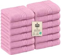 Utopia Towels - 12 Pack Luxury Wash Cloths Set (30 x 30 CM) 100% Cotton Ring Spun, Highly Absorbent and Soft Feel Washcloths for Bathroom, Spa, Gym, and Face Towel (pink)