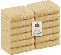 Utopia Towels - 12 Pack Luxury Wash Cloths Set (30 x 30 CM) 100% Cotton Ring Spun, Highly Absorbent and Soft Feel Washcloths for Bathroom, Spa, Gym, and Face Towel (Beige)
