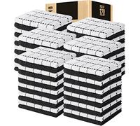 Utopia Towels - 120 Pack Kitchen Towels - 38 x 1204 cm - 100% Ring Spun Cotton Super Soft and Absorbent Dish, Tea, Bar Towels (Black)