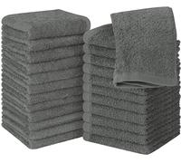 Utopia Towels - 288 Pack Washcloths Set - 30 x 30 cm, White - 100% Ring Spun 288 Pack, Premium Quality Flannel Face Cloths, Highly Absorbent and Soft Feel Fingertip Towels (Grey)