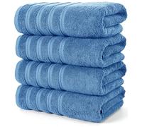 Utopia Towels 4 Pack Premium Bath Towels Set, (76 x 152 CM) 100% Ring Spun Cotton, Lightweight and Highly Absorbent Quick Drying Towels, Perfect for Daily Use (Electric Blue)