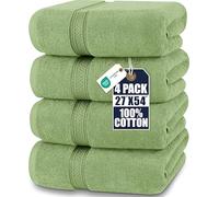 Utopia Towels - 4 Piece Bath Towels Set (69 x 137 CM) - Premium 100% Ring Spun Cotton - Quick Dry, Highly Absorbent, Soft Feel Towels, Perfect for Daily Use (Sage Green)