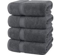Utopia Towels - 4 Piece Bath Towels Set (69 x 137 CM) Cotton - Grey | Premium 100% Ring Spun Cotton, Quick Dry, Highly Absorbent, Soft Feel Towels, Perfect for Daily Use, Machine Washable