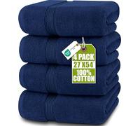 Utopia Towels - 4 Piece Bath Towels Set (69 x 137 CM) Cotton - Navy
