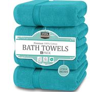 Utopia Towels - 4 Piece Bath Towels Set (69 x 137 CM) Cotton - Turquoise
