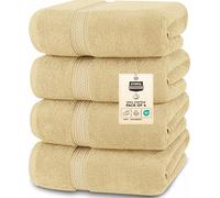 Utopia Towels - 4 Piece Bath Towels Set (69 x 137 CM) - Premium 100% Ring Spun Cotton - Quick Dry, Highly Absorbent, Soft Feel Towels, Perfect for Daily Use (Beige)