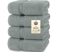 Utopia Towels - 4 Piece Bath Towels Set (69 x 137 CM) - Premium 100% Ring Spun Cotton - Quick Dry, Highly Absorbent, Soft Feel Towels, Perfect for Daily Use (Cool Grey)