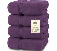Utopia Towels - 4 Piece Bath Towels Set (69 x 137 CM) - Premium 100% Ring Spun Cotton - Quick Dry, Highly Absorbent, Soft Feel Towels, Perfect for Daily Use (Plum)