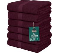 Utopia Towels - 6 Pack Bath Towel Set, 100% Ring Spun Cotton (60 x 120 CM) Medium Lightweight and Highly Absorbent Quick Drying Towels, Premium Towels for Hotel, Spa and Bathroom (Burgundy)