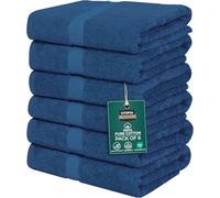 Utopia Towels - 6 Pack Bath Towel Set, 60 x 120 cm, 100% Cotton, Navy