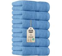 Utopia Towels - 6 Piece Towel Set (40 x 70 cm) 100% Cotton Ring Spun Super Soft and Highly Absorbent 600gsm for Bathroom, Gym, Shower, Hotel & Spa (Electric Blue)