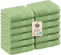 Utopia Towels 700 Gsm Washcloths 12Pack (Sage Green) 12 Washcloths Sage Green