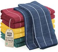 Utopia Towels 8 Pack Wash Cloths Set, 12 by 12 Inches, Highly Absorbent and Super Soft Microfiber Fingertip Towels, Multi-Purpose Washcloths for Bathroom, Hotel, Spa, and Gym (Multi)