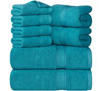 Utopia Towels 8 Piece Towel Set, 100% Cotton, Turquoise