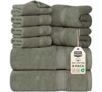Utopia Towels 8 Piece Towel Set - 2 Bath Towels, 2 Hand Towels and 4 Washcloths Cotton Hotel Quality Super Soft and Highly Absorbent (Dusty Olive)