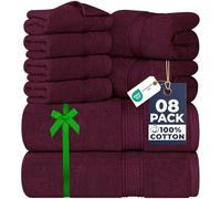 Utopia Towels 8 Piece Towel Set - 2 Bath Towels, 2 Hand Towels and 4 Washcloths Cotton Hotel Quality Super Soft and Highly Absorbent (Burgundy)