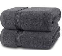 Utopia Towels - Bath Towels Set Premium 100% Ring Spun Cotton 69 x 137 cm Hand Towels, Highly Absorbent, Soft Feel Shower Towels (Grey) (Pack of 2)