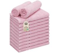Utopia Towels Cotton Bleach Proof Salon Towels (16x27 inches) - Bleach Safe Gym Hand Towel (12 Pack, Pink)