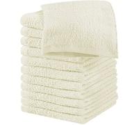 Utopia Towels Cotton Washcloths Set - 100% Ring Spun Cotton, Premium Quality Flannel Face Cloths, Highly Absorbent and Soft Feel Fingertip Towels (12 Pack, Ivory)