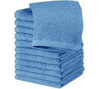 Utopia Towels Cotton Washcloths Set - 100% Ring Spun Cotton, Premium Quality Flannel Face Cloths, Highly Absorbent and Soft Feel Fingertip Towels (12 Pack, Electric Blue)