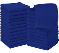 Utopia Towels Cotton Washcloths Set - Pack of 24-100% Ring Spun Cotton, Premium Quality Flannel Face Cloths, Highly Absorbent and Soft Feel Fingertip Towels (24 Pack, Royal Blue)