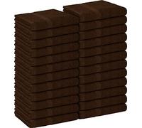 Utopia Towels Dark Brown Salon Towels, Pack of 24 (Not Bleach Proof, 16 x 27 Inches) Highly Absorbent Towels for Hand, Gym, Beauty, Hair, Spa, and Home Hair Care