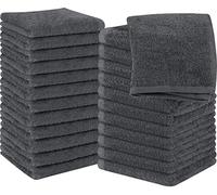 Utopia Towels - Flannel Face Cloths Set - 30 x 30 cm - 100% Ring Spun Cotton, Premium Quality Washcloths, Highly Absorbent and Soft Feel Face Towels, Perfect for Cleaning Dishes (24-Pack, Grey)