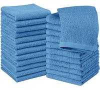 Utopia Towels - Flannel Face Cloths Set - 30 x 30 cm - 100% Ring Spun Cotton, Premium Quality Washcloths, Highly Absorbent Face Towels, Perfect for Cleaning Dishes (24-Pack, Electric Blue)